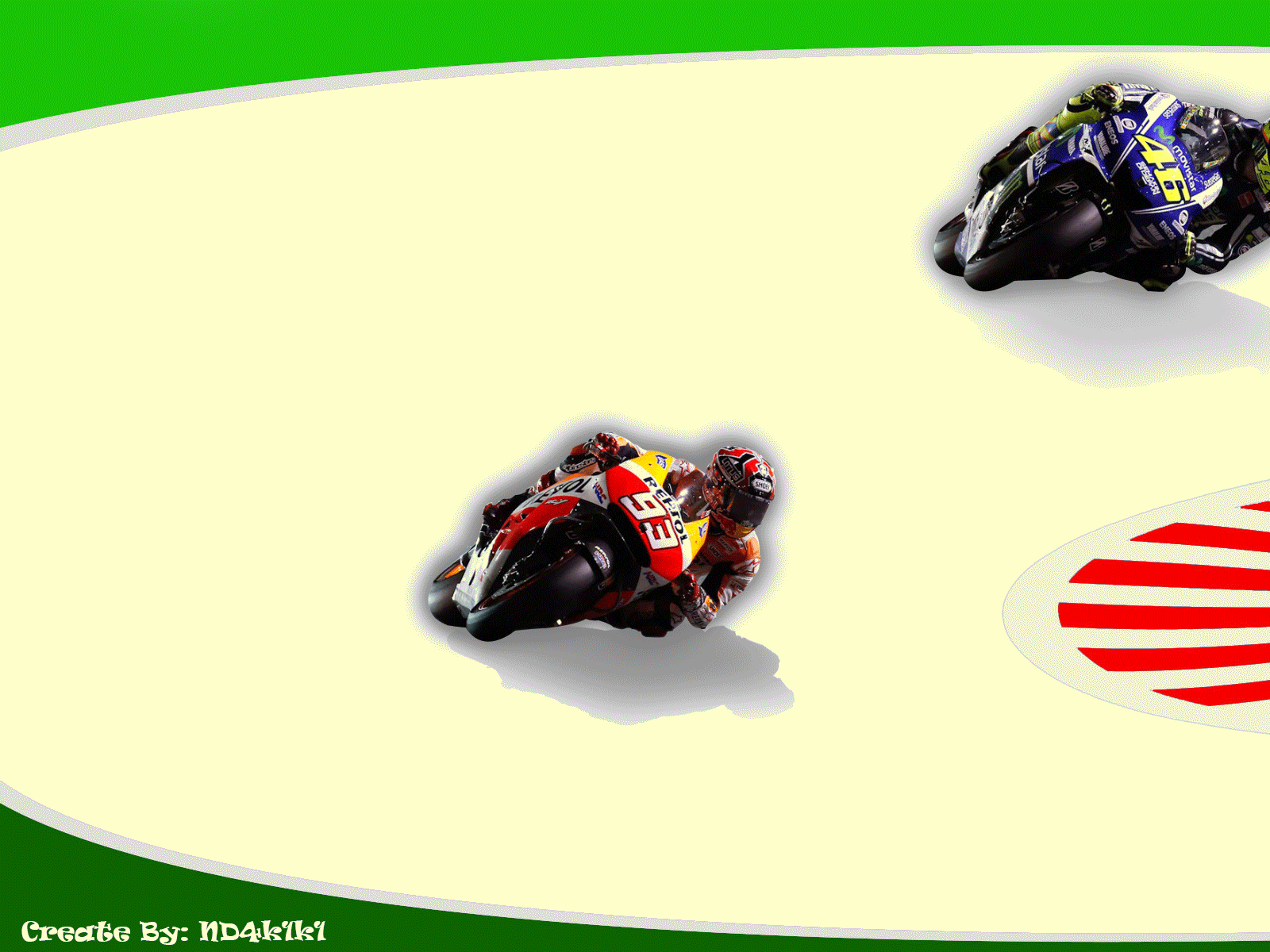 Animasi Saat Valentino Rossi Berhasil Menyalip Marc Marquez